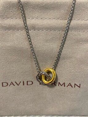 David Yurman Two-Tone Silver and Gold Necklace